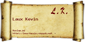 Laux Kevin névjegykártya